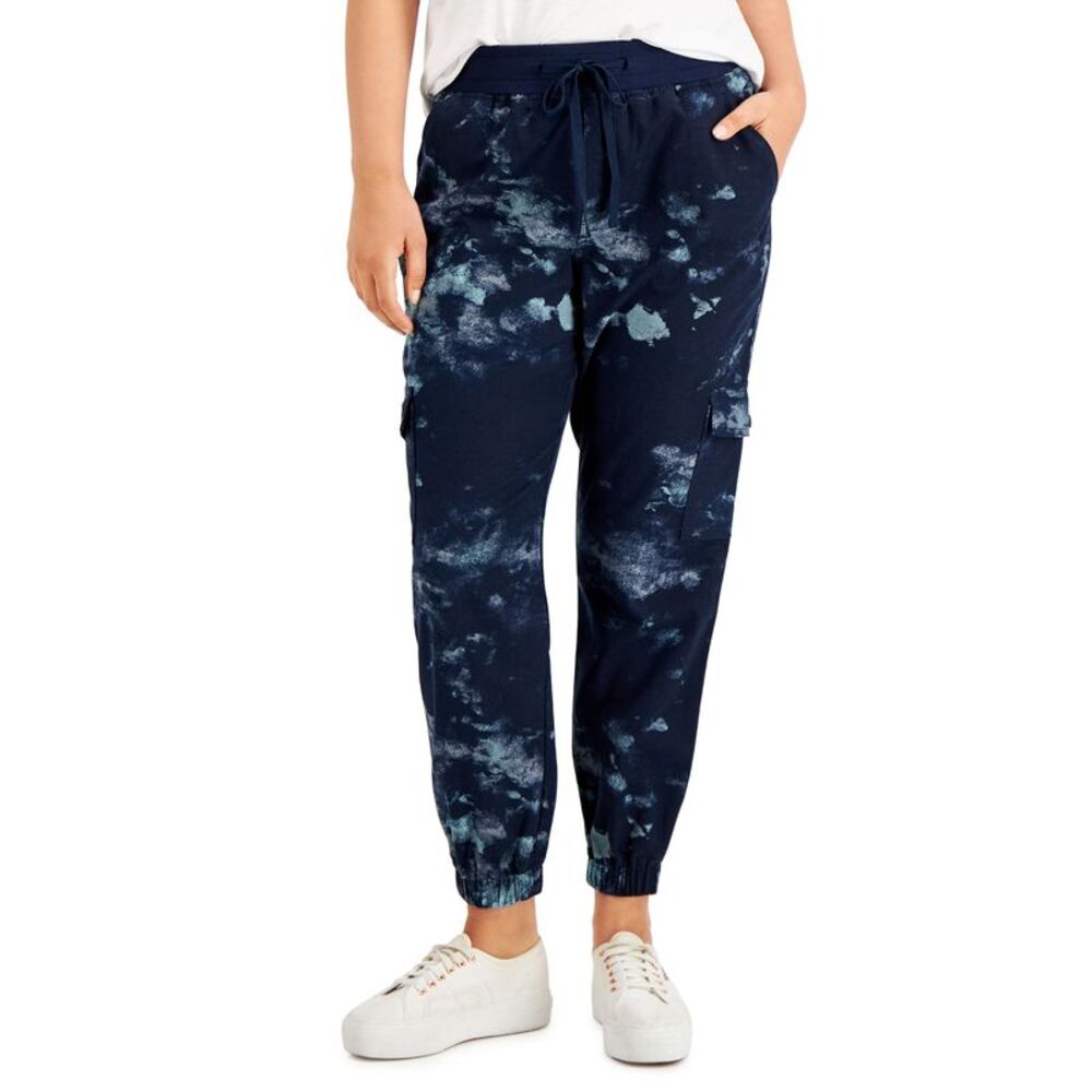 Style & Co Petite Tie Dye Cargo Jogger Pants